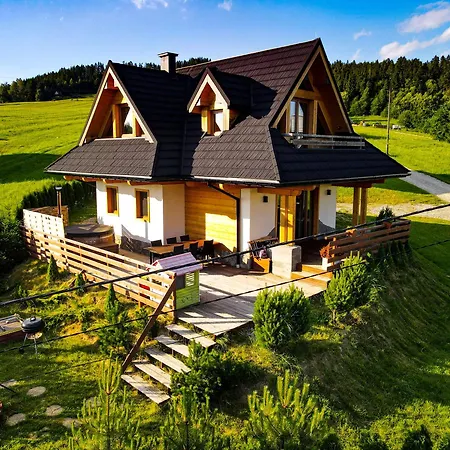 Em Gorce Resort Komfortowe Domki Z Sauna I Jacuzzi Waksmund Exterior photo